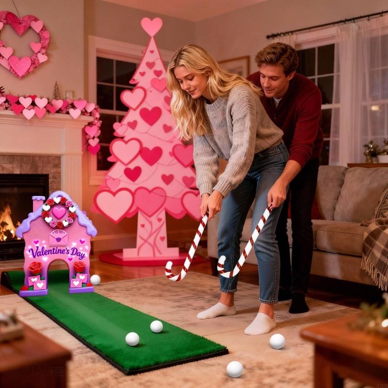 Party Games Golf - Gingerbreads Golfspelset Valentijnsdag Vakantie Feest Verzamelen