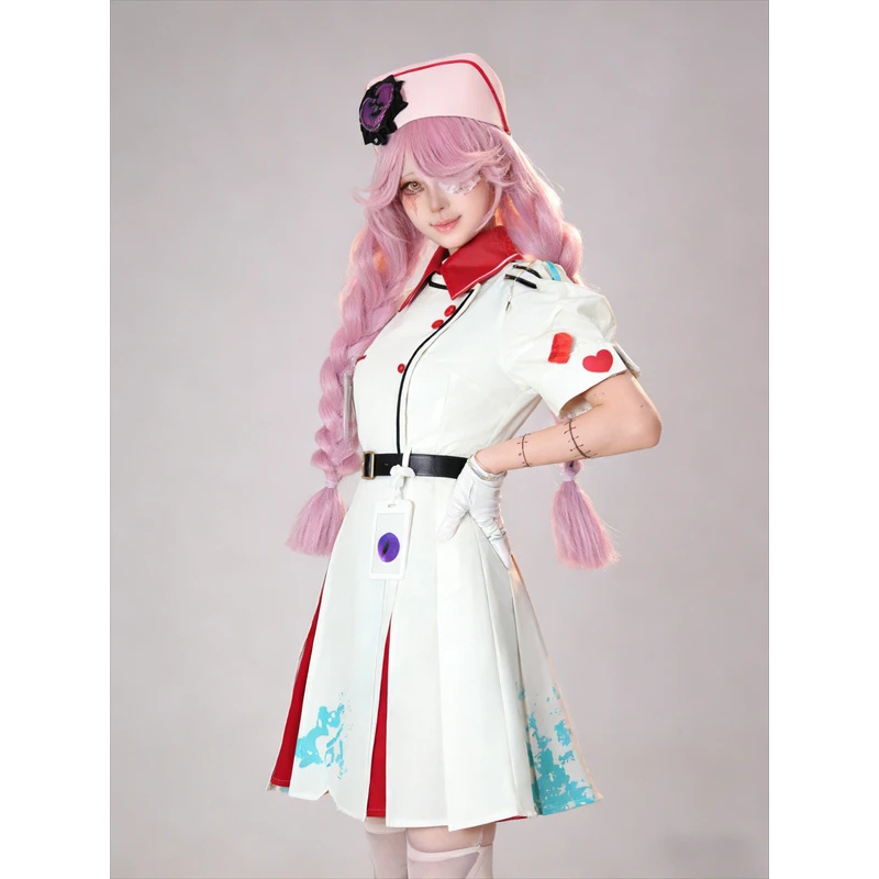 Party Games Eggy - A;3\v,7'd/Game Eggy Heather Cosplaykostuums Wit Verpleegsterspak