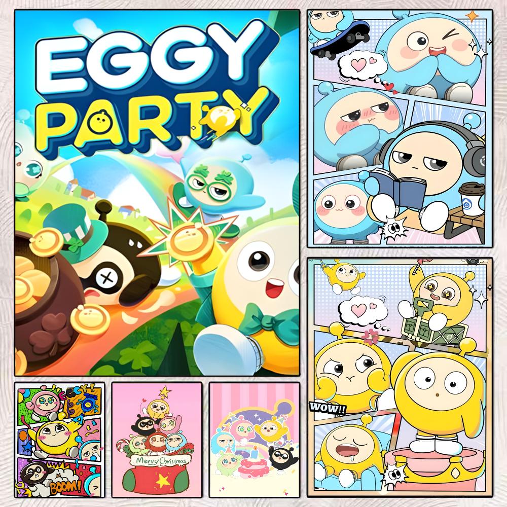 Party Games Eggy - Eggy Party Game Schilderij Kalligrafie Canvas