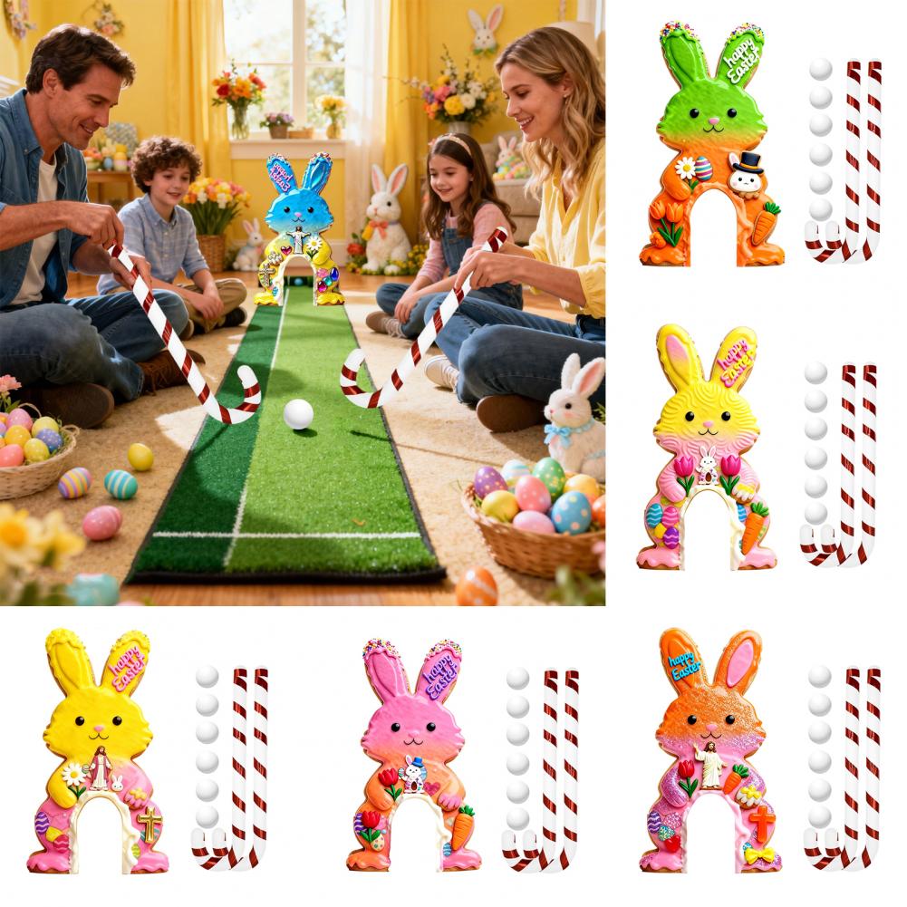 Party Games Golf - Familiegolfspel Paashaas Minigolfset met Candy Cane