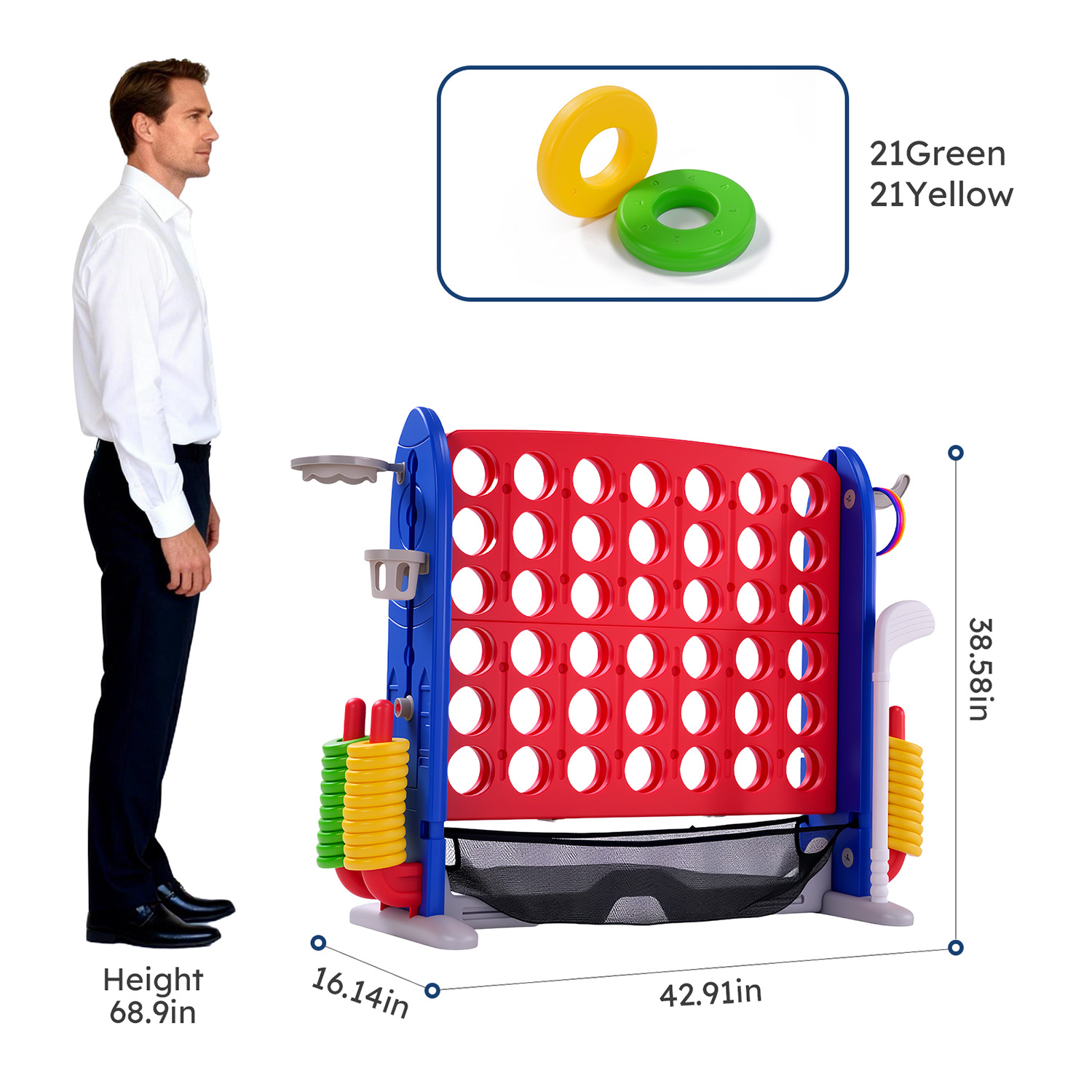 4-in-1 Giant Connect Spelset,  - Giant Connect Four recensie en prijs