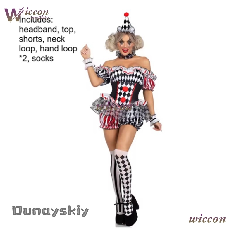 Vrouwen Clown Cosplay Kostuum  - Party Games Online Free recensie en prijs